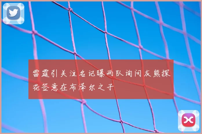 雷霆引关注名记曝两队询问灰熊探花签意在布泽尔之子